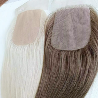 Closure en dentelle de cheveux humains vierges naturels en gros, 100% non traités, bruts, doux et soyeux, de 12 à 24 pouces pour femmes
