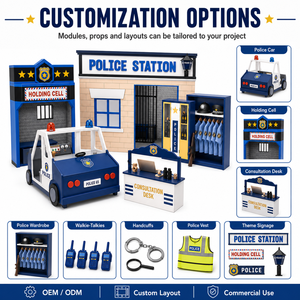 Area Gioco per Bambini a Tema Stazione di Polizia, Attrezzatura per Giochi di Ruolo per Parco Giochi Cittadino - Product Image 5