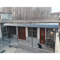 Couverture de terrasse en polycarbonate et aluminium de qualité supérieure avec protection UV pour les devantures de magasins commerciaux