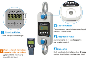 Gwd200 không dây liên kết loại tải di động cho kiểm tra trọng lượng nước tải di động lực kế cho tải thử nghiệm - Product Image 2