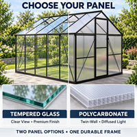 Kit Rumah Kaca Modular Modern untuk Luar Ruangan dari Aluminium Alloy dan Lembaran Polikarbonat, Penjualan Pabrik