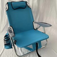 Chaise de plage pliable de haute qualité à 5 positions, confortable, portable, avec cadre en aluminium, tissu Oxford 600D, chaise de camping durable