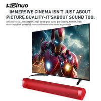 Barre de son Home Cinéma TV, Enceinte de jeu sans fil Bluetooth à son surround 3D, Enceinte de bureau triangulaire longue pour ordinateur de jeu