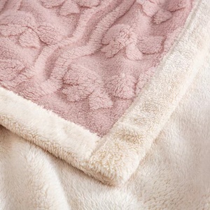 Couverture en molleton d'agneau double couche à usage domestique en taffel couleur unie avec sieste Falai imprimé couvre-lit épaissi diffusion en direct - Product Image 3