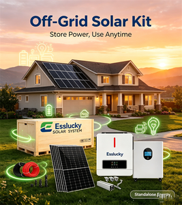 ESSLUCKY Power Sistema Solar Completo Fuera de la Red de 5kw 10kw 20kw, Montado en Suelo, 230v 380v para el Hogar - Product Image 1