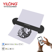 Imprimante thermique portable sans fil Yilong en aluminium pour tatouage – Imprimante de transfert légère à batterie pour maquillage permanent et tatouage corporel