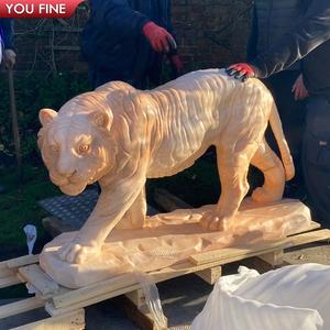 Estatua de Tigre de Piedra de Tamaño Real para Jardín Exterior en Venta - Product Image 1
