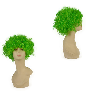 Wig badut uniseks, Wig berwarna Natal Halloween, Wig Prop, Headpiece, pakaian pesta, aksesoris kostum - Product Image 6