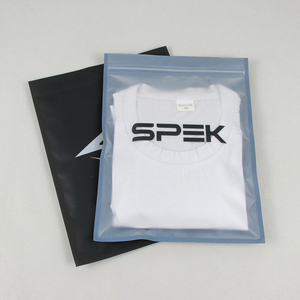 Quần áo Ziplock túi với một bên cửa sổ tùy chỉnh in ấn thương hiệu màu đen dây kéo túi - Product Image 3