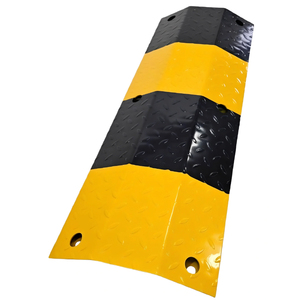 <span class=keywords><strong>Vente</strong></span> chaude en Australie : Rabattement de vitesse routier robuste en acier jaune-noir, barrière de circulation pour une sécurité accrue - Product Image 5