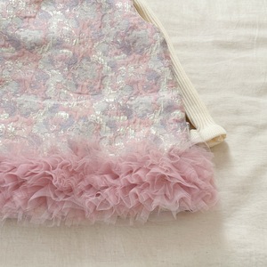 Tongxingyuan Girls Sleeveless Cheongsam Dress Thickened Pink Tulle Hem Winter Fashion Retro Style - Product Image 4
