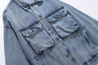 Vêtements personnalisés haut de gamme nouvelle tendance veste en jean pour hommes en denim pour hommes veste décontractée à boutons manteau en jean
