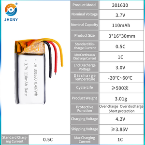Nhỏ mỏng pin lithium polymer 402020 301630 3.7V 110mAh pin lithium cho <span class=keywords><strong>ipod</strong></span> <span class=keywords><strong>nano</strong></span> 6 <span class=keywords><strong>ipod</strong></span> <span class=keywords><strong>nano</strong></span> 6 Thế hệ pin - Product Image 2