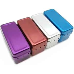 Caja de Aluminio para Brocas de 72 Orificios, Estuche de Almacenamiento y Esterilización, Organizador de Brocas (Rojo) - Product Image 4