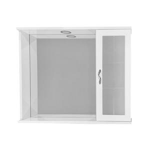 Miroir LED contemporain Fedra avec 1 porte vitrée encadrée pour salle de bain - Product Image 1