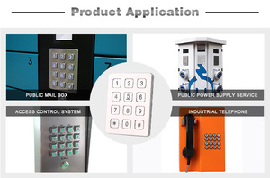 Teclado numérico programable de acero inoxidable, resistente al vandalismo, 12 teclas, para estación total - Product Image 6