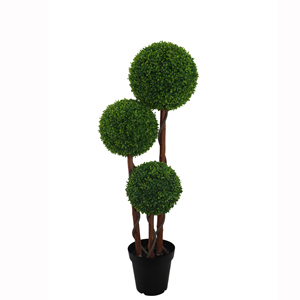 Arbre artificiel décoratif en buis et plante en pot, 90 cm, 120 cm de haut, spirale en plastique, feuilles artificielles en <span class=keywords><strong>bois</strong></span> - Product Image 1