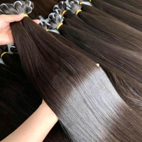 Extensions de cheveux naturels non traités Super Double Drawn de 40 pouces, origine Vietnamienne/Péruvienne/Cambodgienne