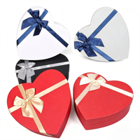 Boîte cadeau de luxe rigide en forme de cœur de 2 mm avec pelliculage mat et gaufrage pour emballage de Saint-Valentin et de mariage, personnalisable pour chocolats