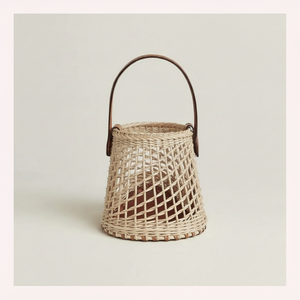 Jarrón artesanal Zen en ratán natural y algas marinas, decoración artesanal de estilo bohemio para espacios de vida terrosos y elegantes - Product Image 1