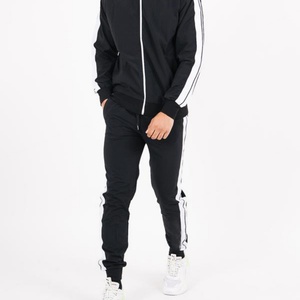 Vestes de survêtement pour hommes, style sport, personnalisables avec logo OEM, à rayures latérales, en polyester, avec fermeture éclair, pour l'école et les étudiants, vente en gros - Product Image 6