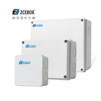 Boîtier de jonction de câbles en plastique ABS personnalisé ZCEBOX, boîtier électronique extérieur étanche IP65, boîte de jonction de câbles électriques