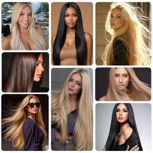 Extensiones de Cabello Humano Virgen de Grado 10A con Cierre, Cabello Peruano Sin Procesar en China, Peluca con Cierre de Encaje para Mujer Negra - Product Image 5