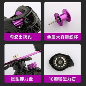 Baitcasting Reel Full Metal Spool 8Kg Drag 12-Speed Magnetic Brake Long Casting Fishing Reel Right Hand Ocean Beach Use - Product Image 4