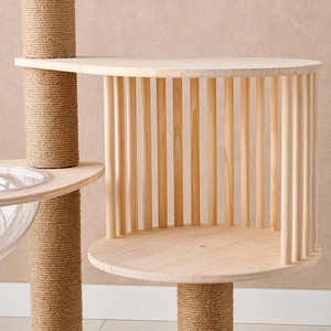 Fabrik Luxus große Größe moderne Holz Sisal Haustier Möbel Katze Aktivität Tower House Scratcher Tree für Indoor Cats - Product Image 5