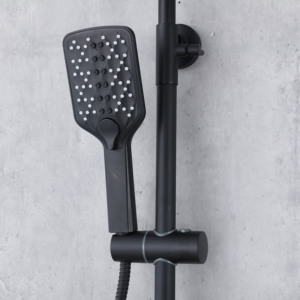 Ensemble <span class=keywords><strong>de</strong></span> <span class=keywords><strong>douche</strong></span> mural Lano avec pommeau <span class=keywords><strong>de</strong></span> <span class=keywords><strong>douche</strong></span> effet pluie, luxe, noir - Product Image 6