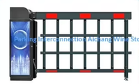 Barrière publicitaire intelligente à moteur sans balais en alliage d'aluminium à commande à distance et détection radar pour le contrôle des parkings