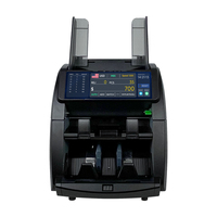 Machine Compteuse et Trieuse de Billets Multifonctionnelle à Deux Poches avec Écran Tactile Intégral pour le Comptage et la Détection des Devises
