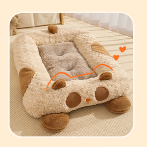 모던 클래식 만화풍 겨울용 따뜻한 고양이 & 강아지 침대 친환경 내구성 통기성 있는 둥지 소파 (히터 포함, 세탁 가능) - Product Image 2