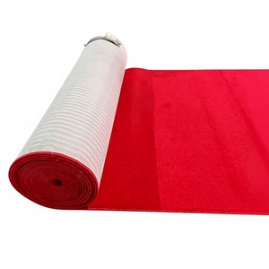 Tapis rouge de haute qualité sur mesure pour mariage, décoration de festival, sans franges, épaisseur 10 mm, 100 % PP, ignifuge, fabriqué à la machine - Product Image 1