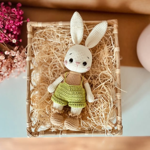 Lait coton matériel fil main Crochet lapin enfants jouets Logo personnalisé et couleur <span class=keywords><strong>yeux</strong></span> <span class=keywords><strong>de</strong></span> <span class=keywords><strong>sécurité</strong></span> pour enfants <span class=keywords><strong>Amigurumi</strong></span> lapin jouets - Product Image 5