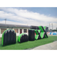 Ensemble de bunkers gonflables commerciaux pour paintball, obstacles tactiques en PVC étanches à l'air pour laser game et jeu de billes de gel