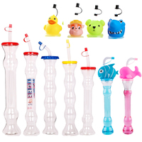 Gobelets de jardin en plastique avec couvercle et paille, verres à slush en PET, chaussons à bière en plastique