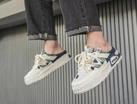 Nouvelles chaussures pour hommes polyvalentes, antidérapantes, résistantes à l'usure, design de niche, respirantes, chaussures de sport et de loisirs pour hommes, chaussures en maille à plateforme
