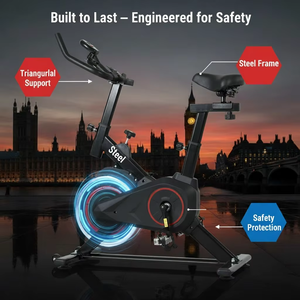 Équipement de fitness pour sports d'intérieur, vélo de spinning d'intérieur avec résistance silencieuse et réglable pour entraînement <span class=keywords><strong>cardio</strong></span> à domicile - Product Image 3