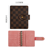 Carnet de budget OUHONG A7 Macaron avec fermeture éclair, organiseur à feuilles mobiles, enveloppes à monnaie, journal à 6 anneaux