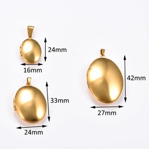 Collier avec pendentif médaillon ovale en acier inoxydable pour photo, breloque cadre photo, chaîne pour femmes et hommes, accessoires de bijoux en métal - Product Image 2