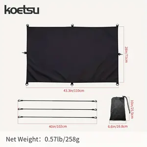 KOETSU 1 Pieza, Cubierta Cuadrada para Cabina de Kayak, de Tela Oxford 420D con Recubrimiento Plateado, Apta para Kayaks, Canoas y Embarcaciones Marinas - Product Image 4