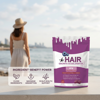 Gummies pour la croissance des cheveux ODM/OEM, vitamines à la biotine, accélérateurs de croissance capillaire adaptés aux femmes et aux adultes, favorisant la santé des cheveux