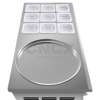 Heavy Duty <strong>Fried</strong> Yogurt <strong>Machine</strong> 1.1kw Single Square Pot Restaurant <strong>Ice</strong> Cream Equipment