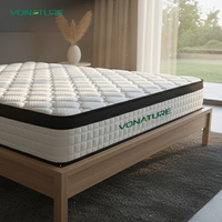 Matelas orthopédique moderne de 23 pouces en mousse à mémoire de forme et ressorts ensachés, hypoallergénique, avec housse en coton respirant, roulé en boîte pour chambre à coucher