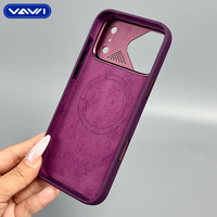 Coque de téléphone VAWI S108 en silicone premium, couleur unie, effet peau, anti-chute, antidérapante, avec cadre pour objectif pour iPhone 18 Pro Max
