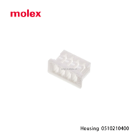 0510210400 Molex Automotive PCB Mount 4P Conectores rectangulares-Carcasa de receptáculo de nylon 0.049 "(1,25mm)