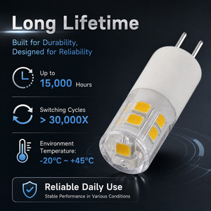 Lámpara de Cerámica G4 2W 170-200LM AC DC 12V SMD 2835 130lm/W CRI80 360 Grados 3000K 6000K CE RoHS ETL 15000H 2 Años de Garantía - Product Image 6