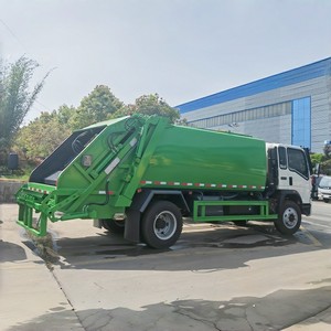 Camion à ordures compacteur de déchets de 9 mètres cubes, fabriqué en Chine, moteur diesel, transmission manuelle, roues motrices 4x2 - Product Image 5