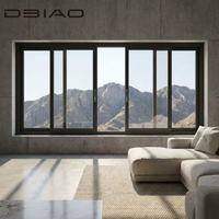 Ventana Corredera Horizontal Panorámica Moderna de Aluminio de Seis Vías Serie 126 Personalizada para Villa, con Drenaje Oculto y Resistente al Viento para Exteriores